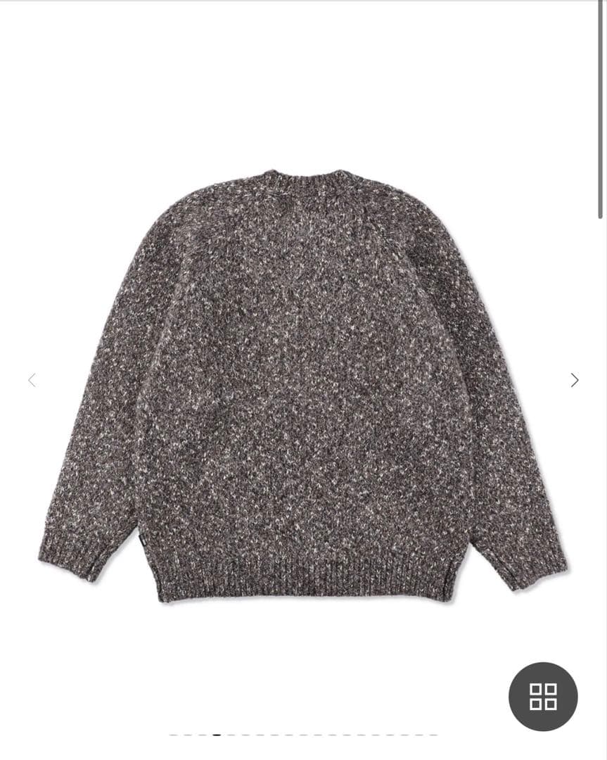 新品 Leather Patch Knit Sweater BROWN / XL