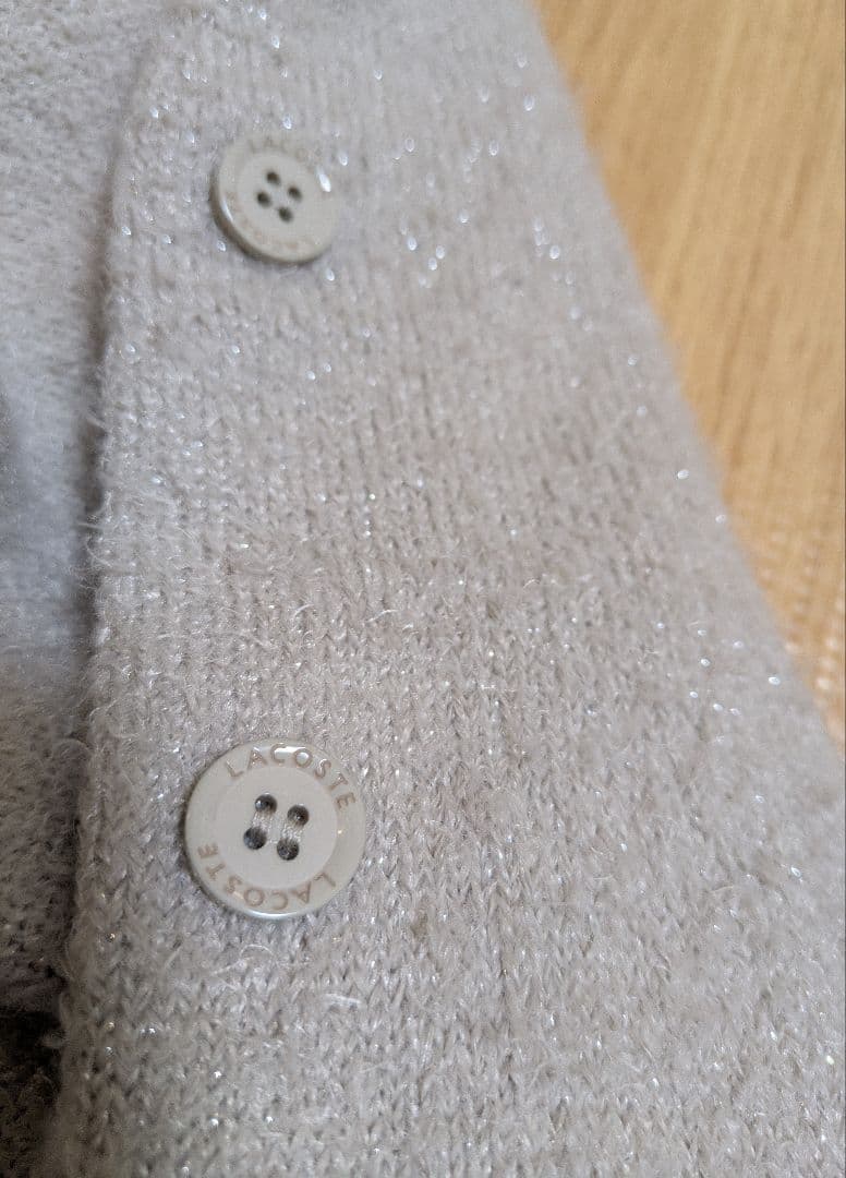 Lacoste 　スナイデル　コラボ　ラメカーディガン　36