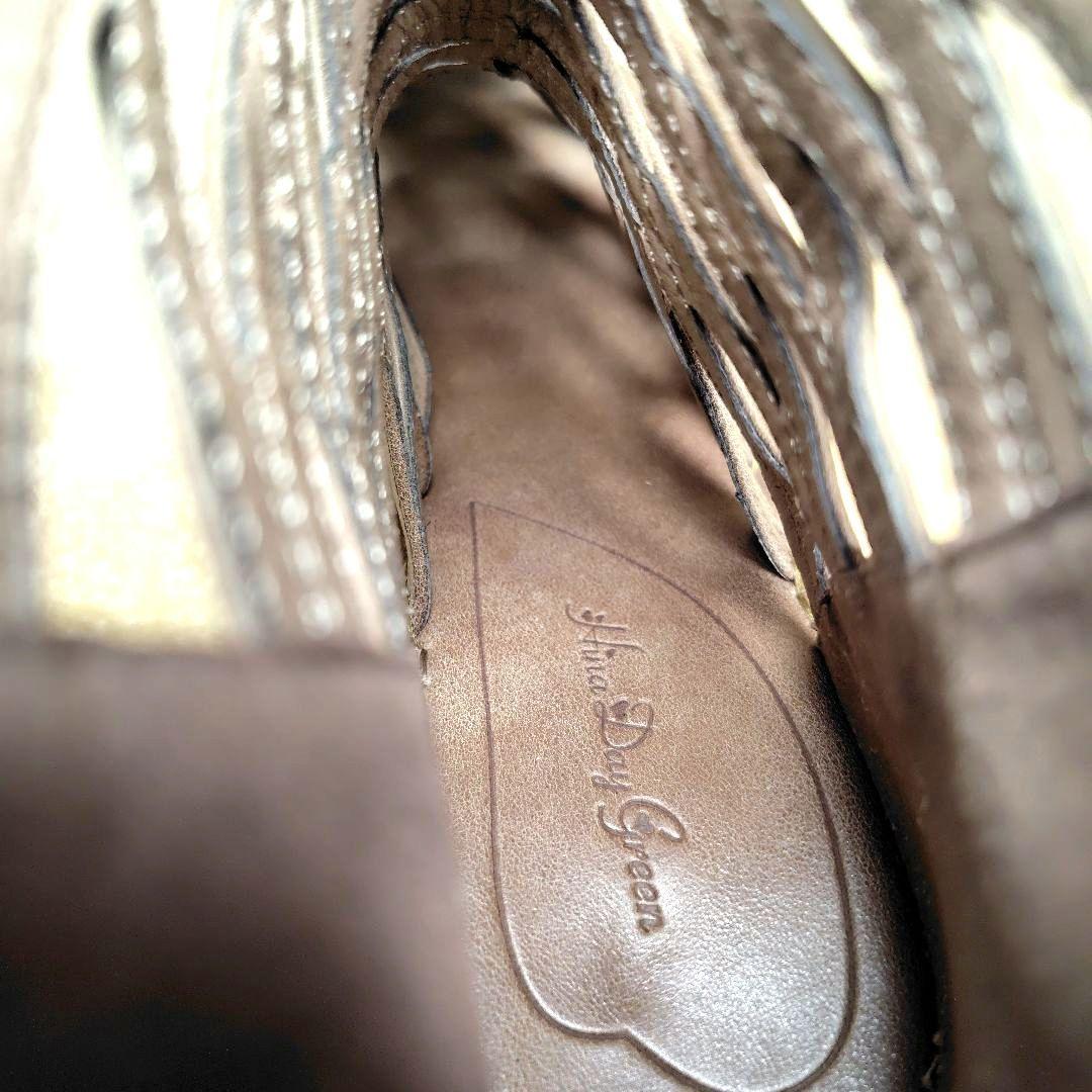 ヒナデイグリーン ブーティサンダル グラディエーター バックジップ 24cm