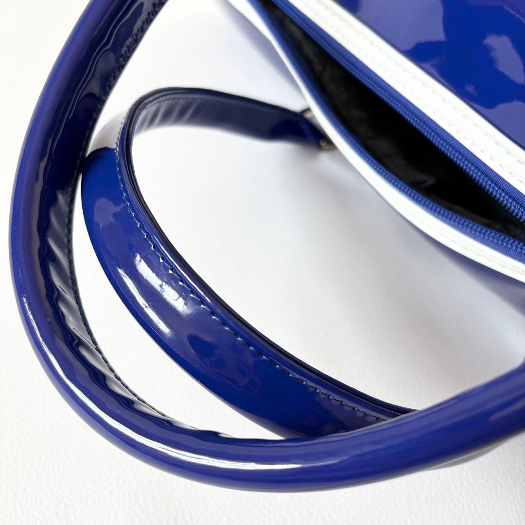 【超激レア】パーリーゲイツ　エナメル　ボストンバッグ　2way ブルー　ホワイト