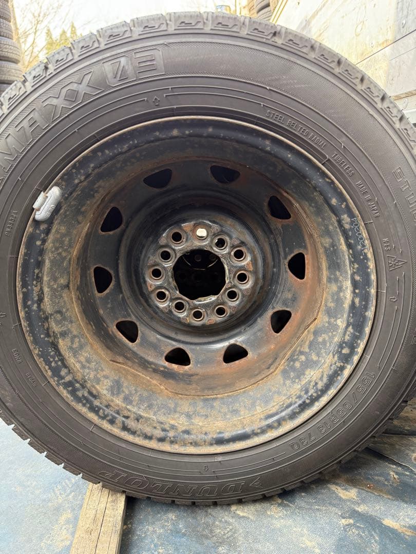 tkoダンロップスタッドレス155／65R13 73Qホイールセット深溝