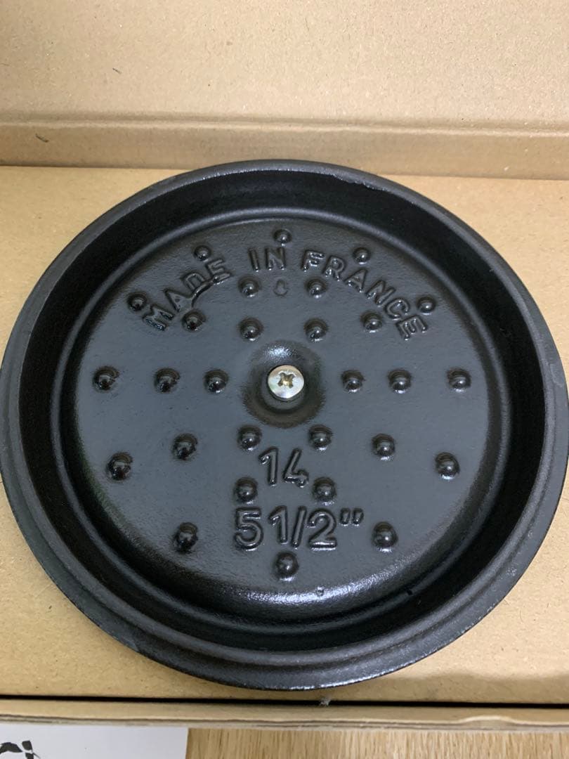 ストウブ　14 ココット　グレー　箱付き　鍋　ピコココットラウンド