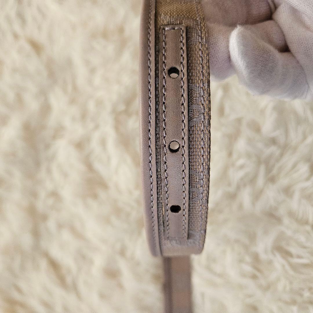 【GUCCI】美品 グッチ GGキャンバス スリムベルト ゴールド金具