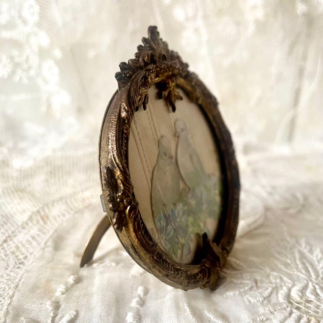 19世紀ブロンズ製レリーフミニフレーム　フランスアンティーク　写真立て　ゴールド