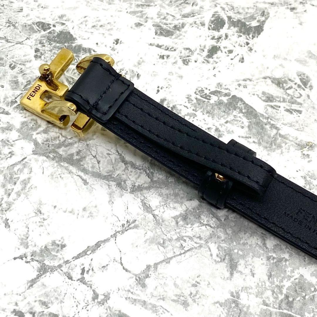 極美品 FENDI フェンディ ベルト ズッカ ゴールド金具 保存袋付き