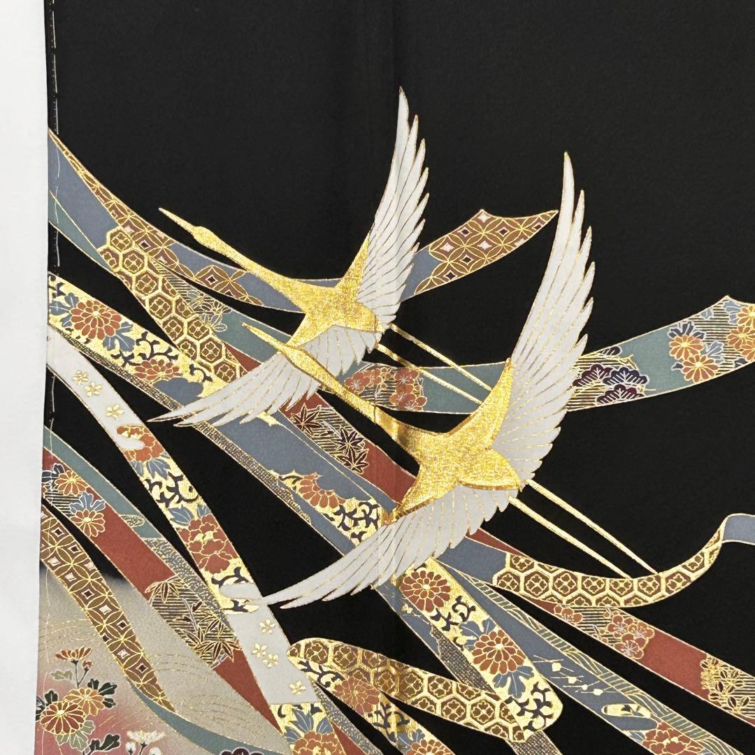 【654】友禅•金箔•金駒刺繍 黒留袖