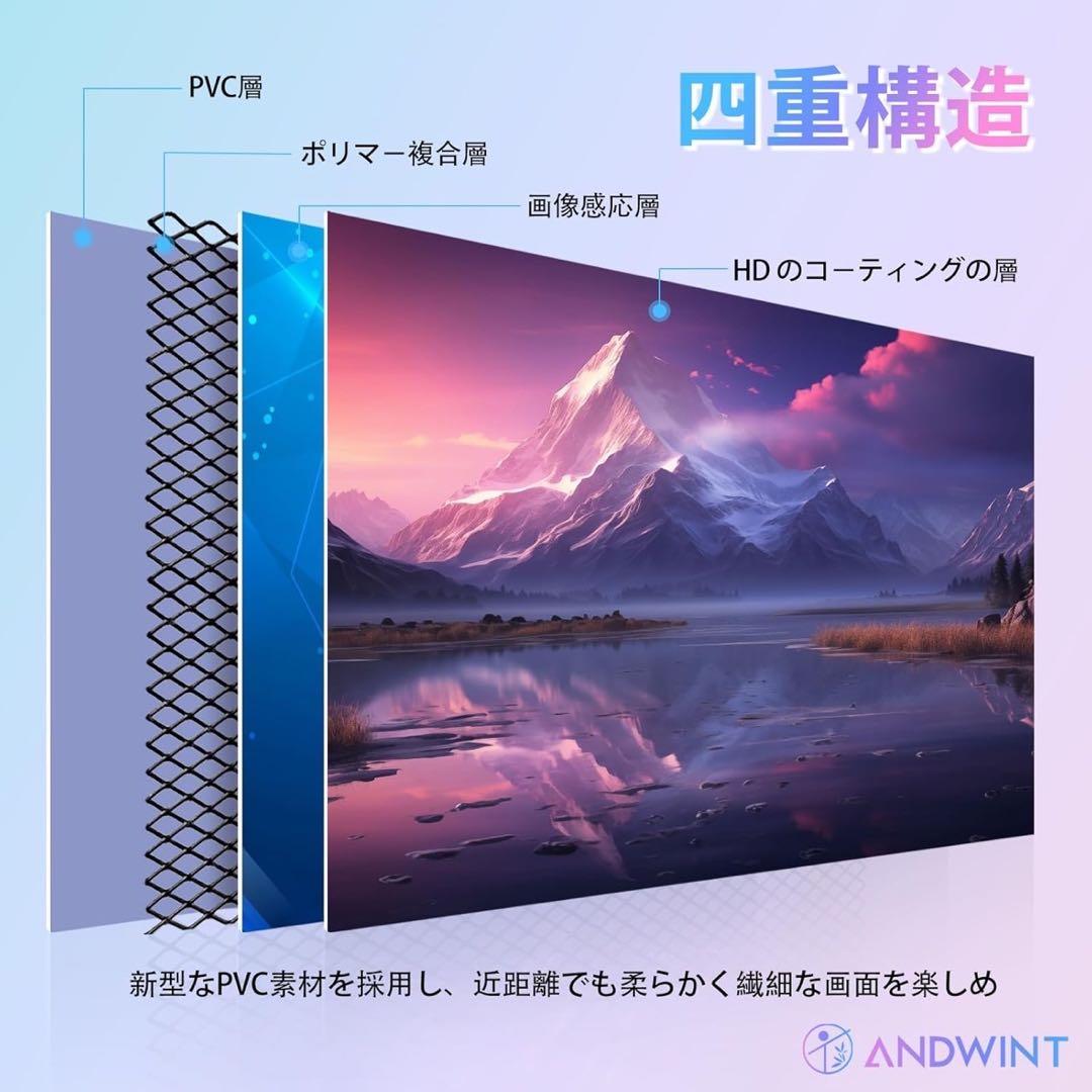 【新品未使用】プロジェクター スクリーン付 小型 Android TV搭載