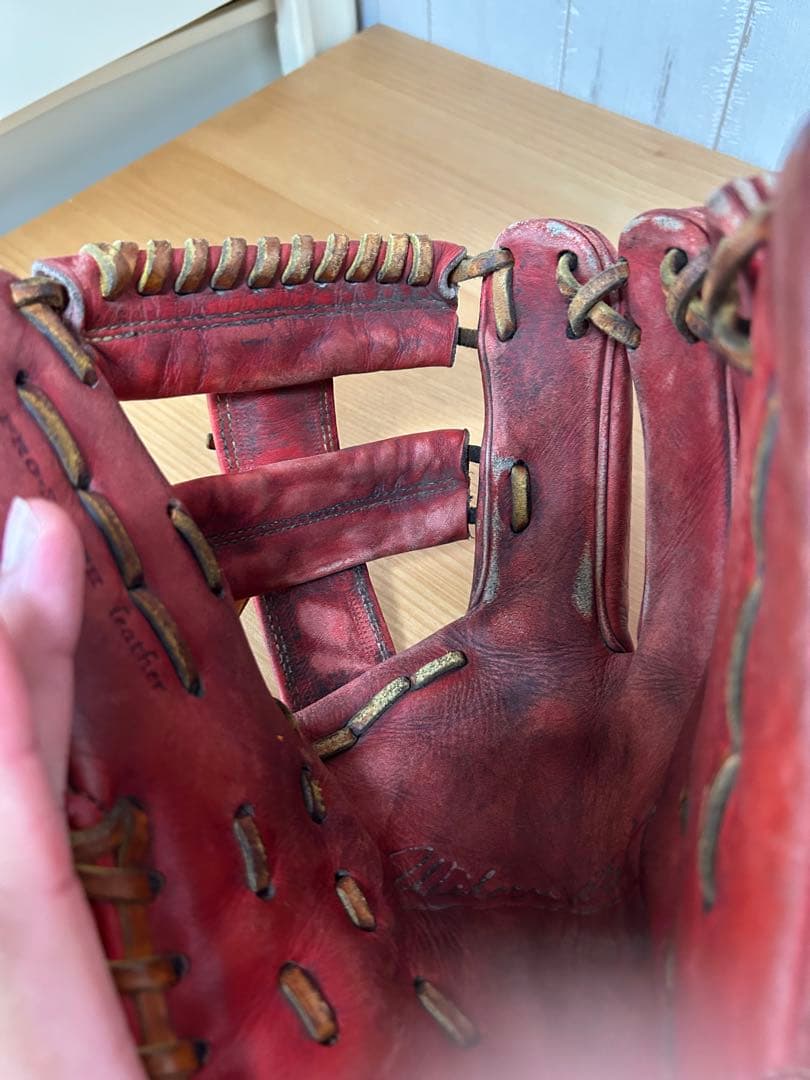 Wilson 赤 硬式グローブ 右投げ用