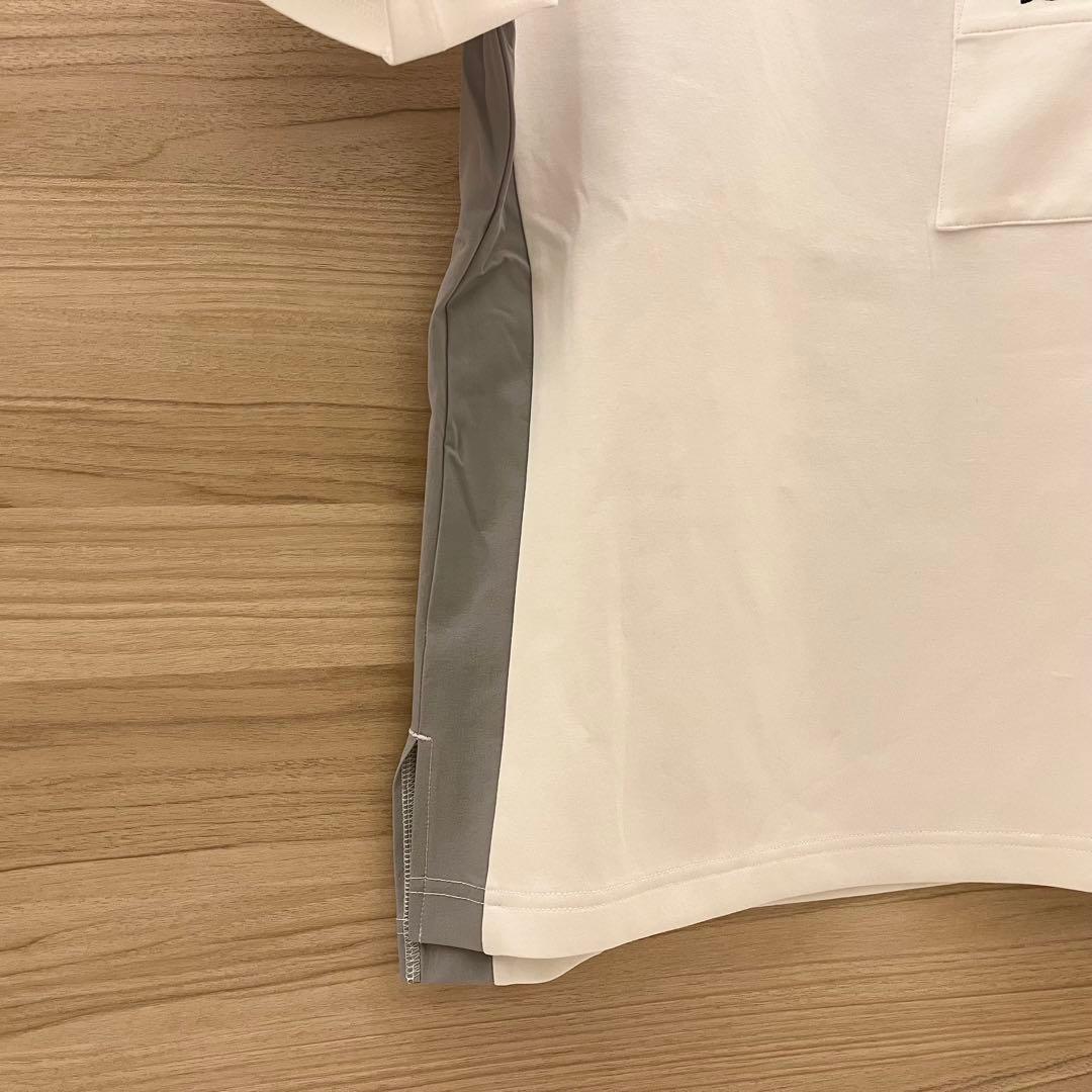 新品★33,000円 上下２枚セットアップ ムータマリン 白×灰ライン 0