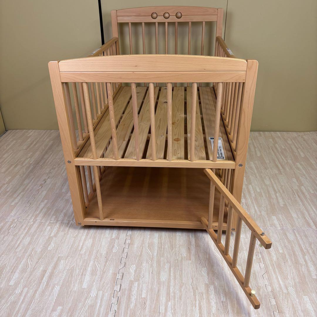 ☆すのこ床板☆美品☆　日本製　サワベビー　デュアルスライドベッド　ティアラDX