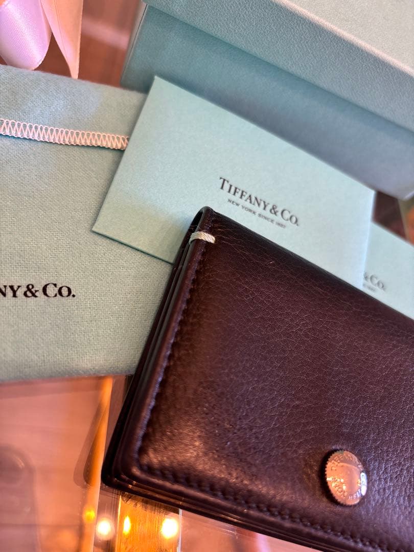 Tiffany & Co. ブラックレザー名刺入れ　カードケース　ティファニー