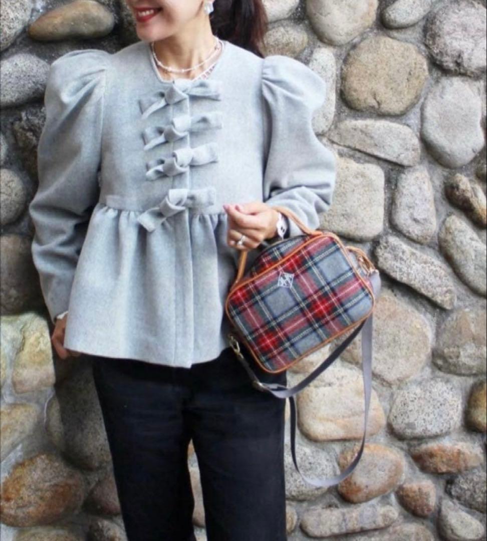 新品未使用♡jnhearts♡Ribbon Coat 38サイズ　グレー　コート