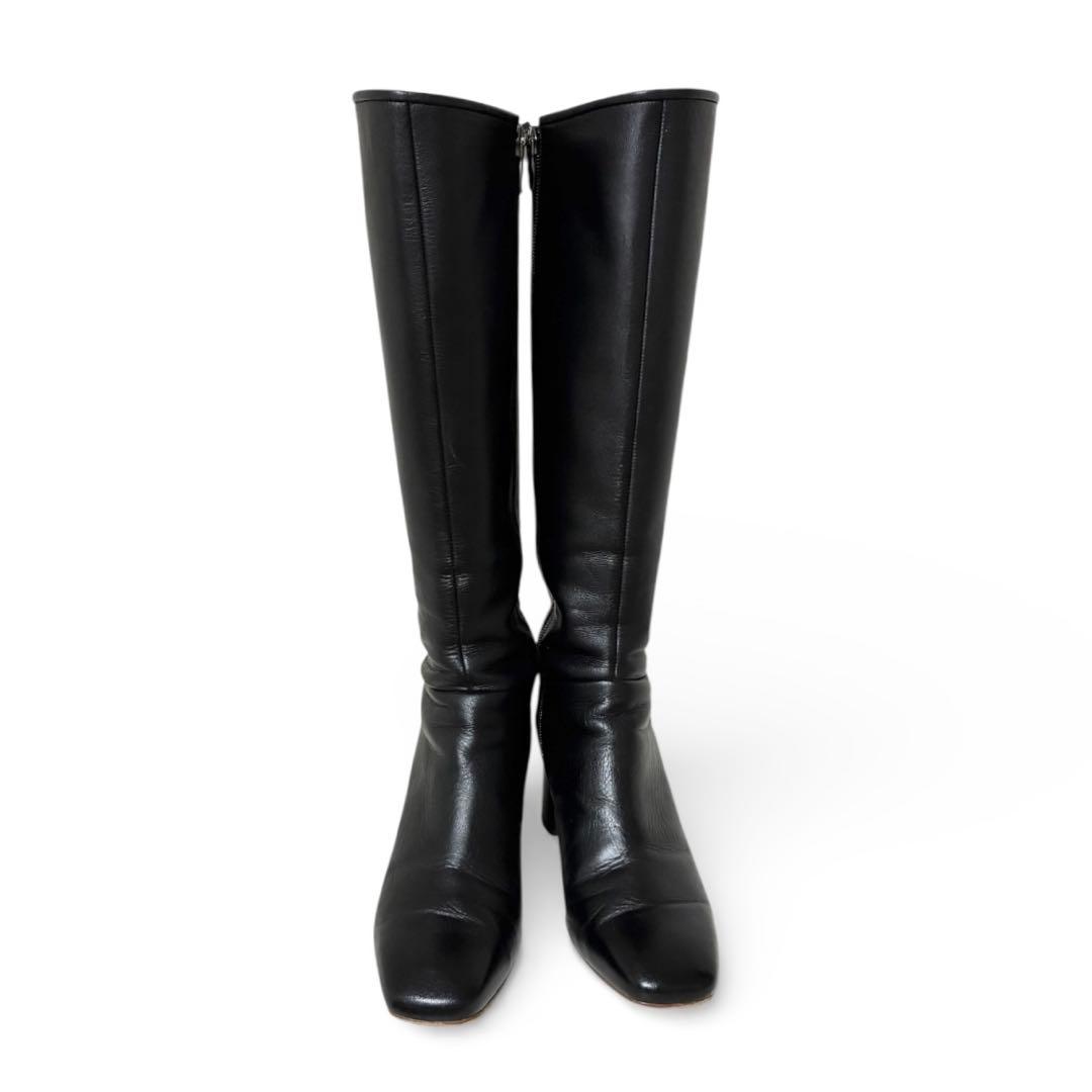 DIANA ダイアナ 美脚ロングブーツ BLK スクエアトゥ