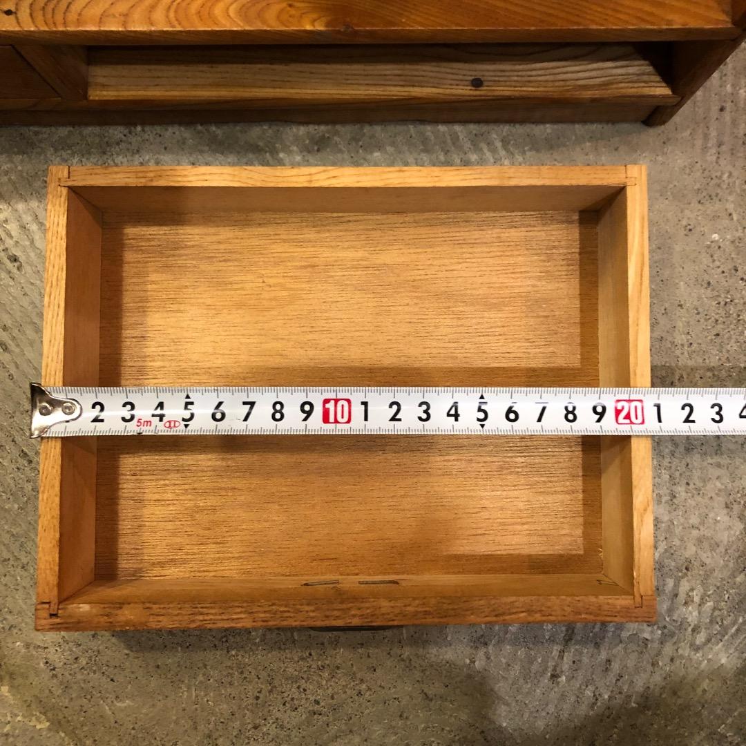 昭和レトロ　引き出し付　本棚　木製ブックスタンド　本立て　レターケース　小物入れ