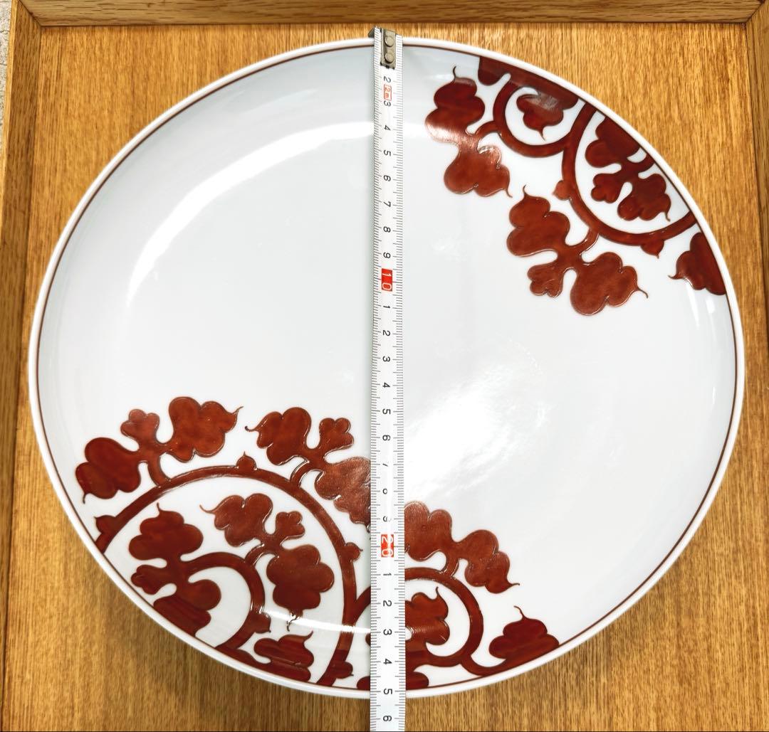 源右衛門　赤絵唐草文　大皿　有田焼　①