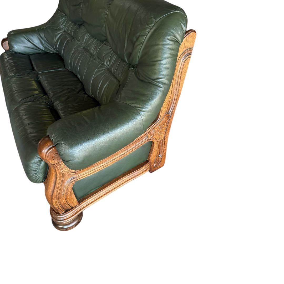 HR557 ダッヂカントリー　オランダ製　総革　レザーソファ　３人掛け