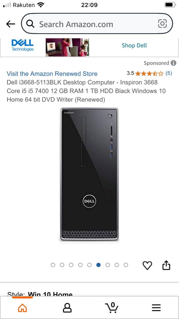 Windowsデスクトップ Dell desktop pc Inspiron 3668