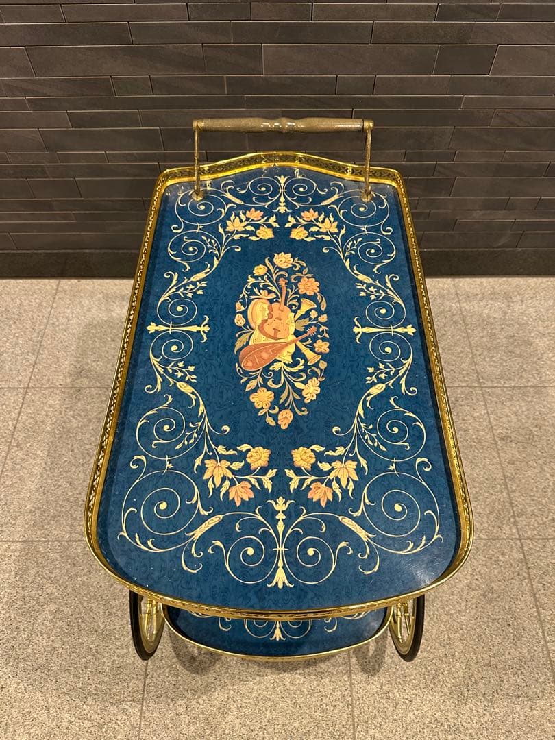 イタリア製 ヴィンテージ　キッチン 配膳 ワゴン キャスター付