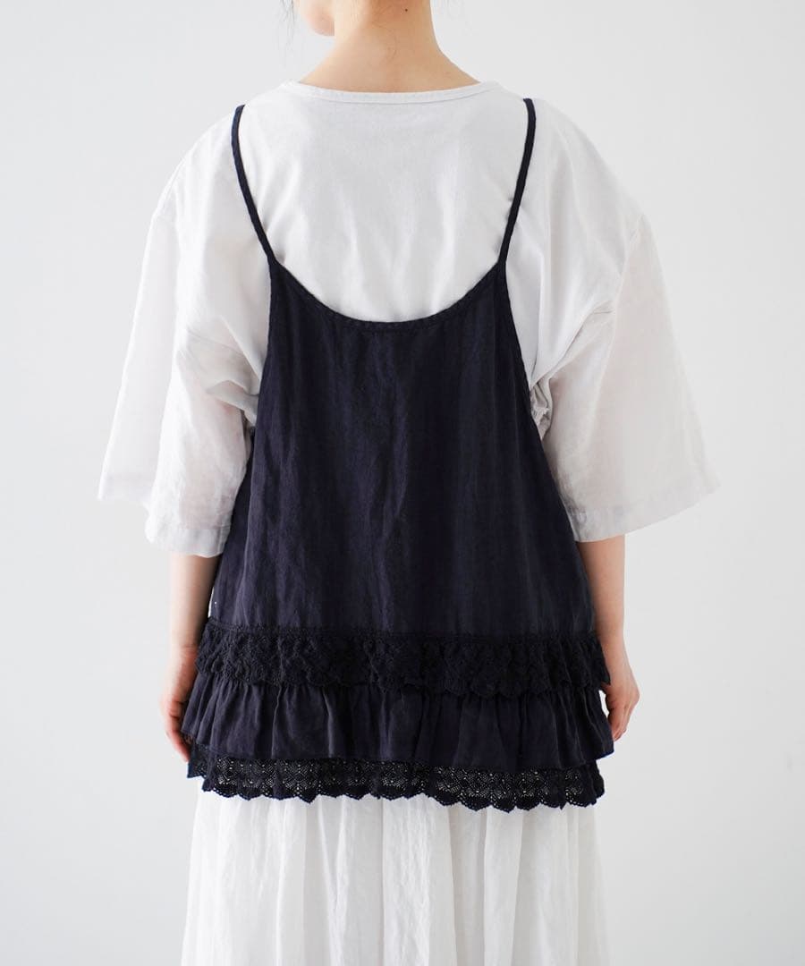 今期新品⭐︎ネストローブ⭐︎ リネンレースヘムキャミソール