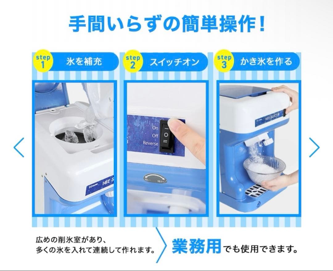 電動式かき氷機 業務用 キューブアイス対応 WF-A188＜ペダルスイッチ付き＞