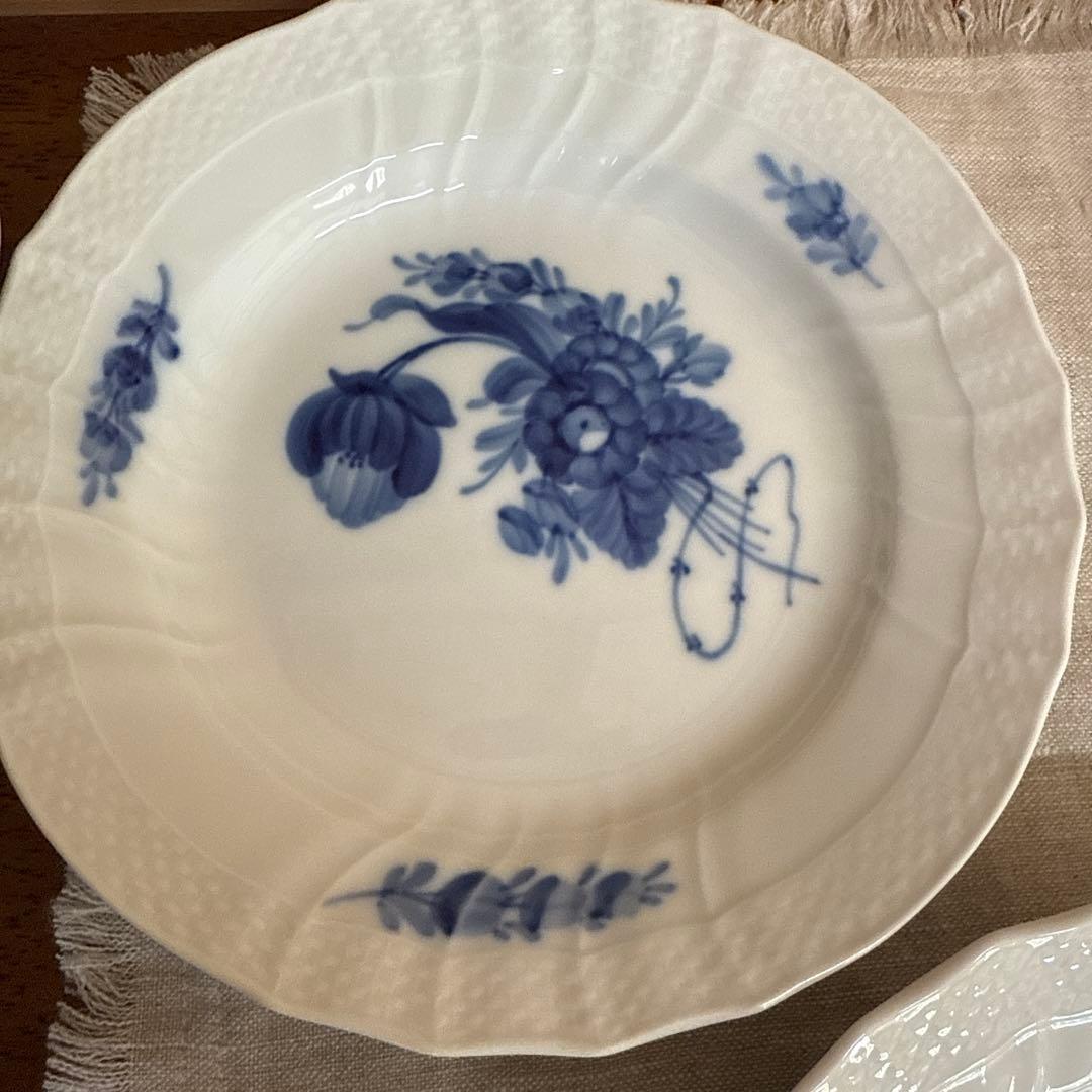 未使用　ロイヤルコペンハーゲン　ブルーフラワー　カープ　中深皿　６枚
