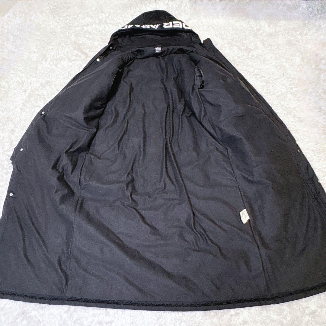 アンダーアーマー ベンチコート STORM 袖ロゴ 撥水 フードロゴ 黒 XXL