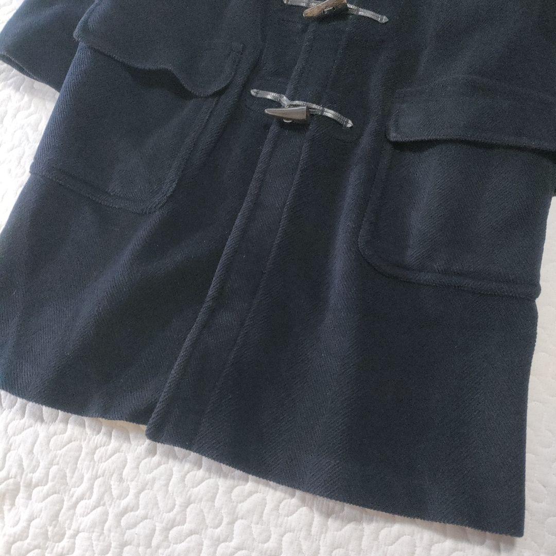 グローバーオール　英国製ダッフルコート　ヘリンボーン　ネイビー　L相当