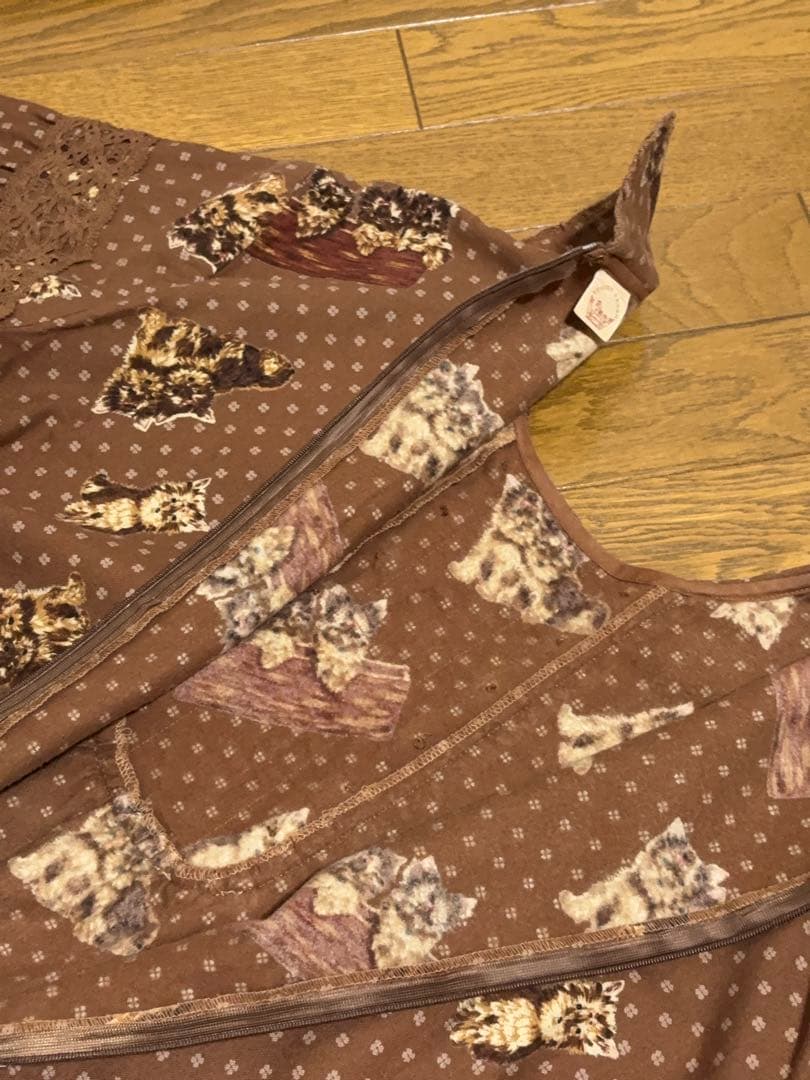 稀少❣️STREET ORGAN 裏起毛綿ワンピース❣️Ｍサイズ　わんちゃん柄