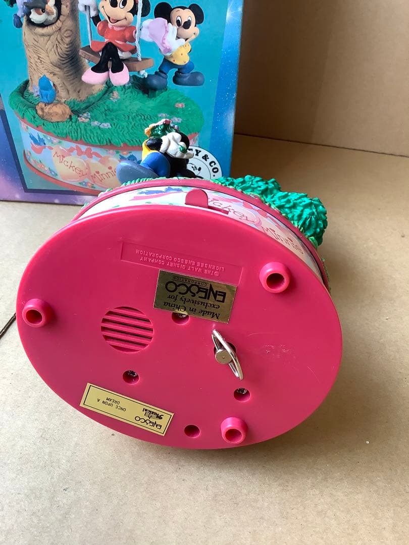 ディズニー　ミニー&ミッキーマウス　オルゴール 木のブランコ　エネスコ