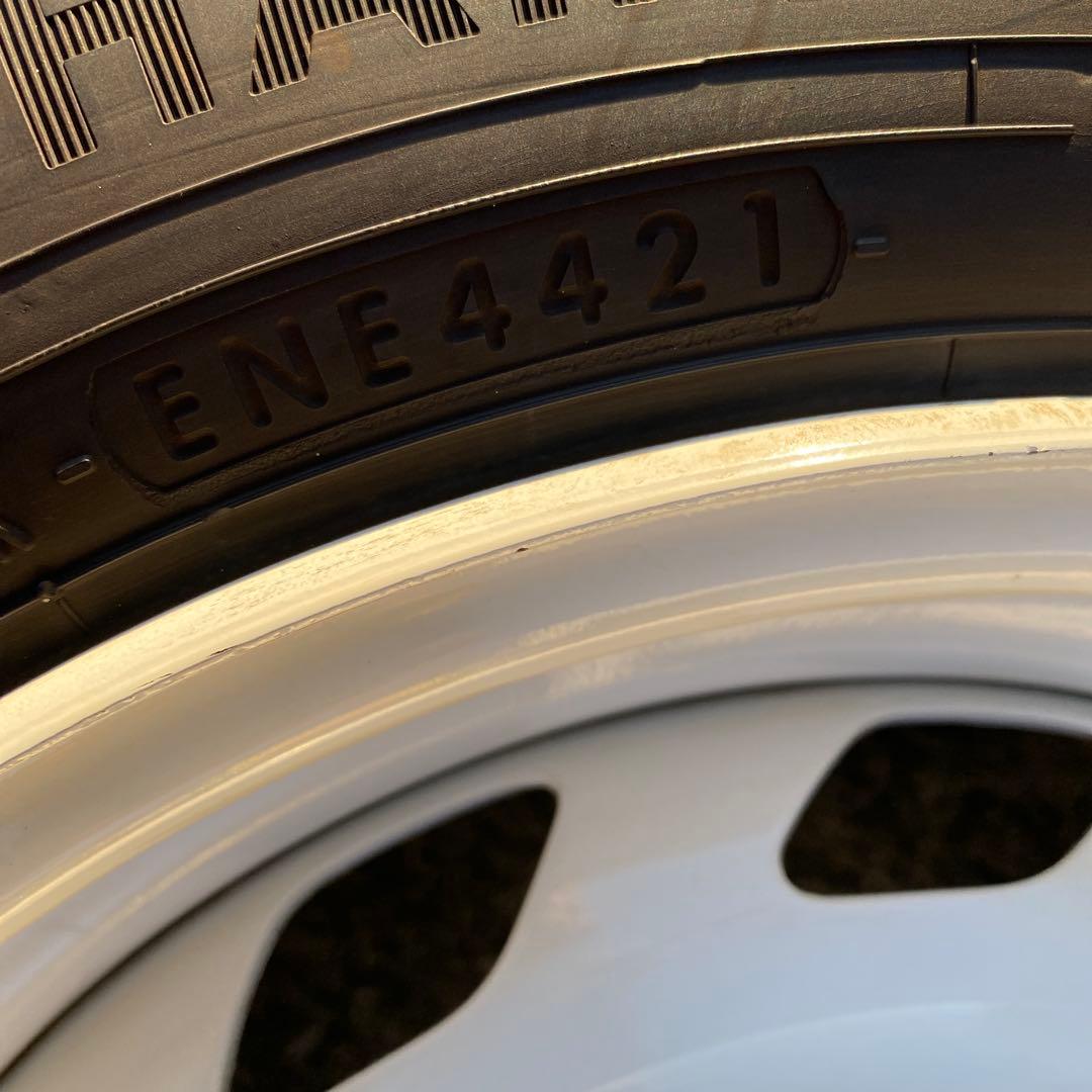 中古バリ溝ヨコハマ175/60R14スタッドレスセット　プジョー106 ボルト付