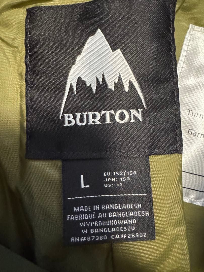 BURTON ジュニア　Lサイズ　スノーボードウェア　上下セット