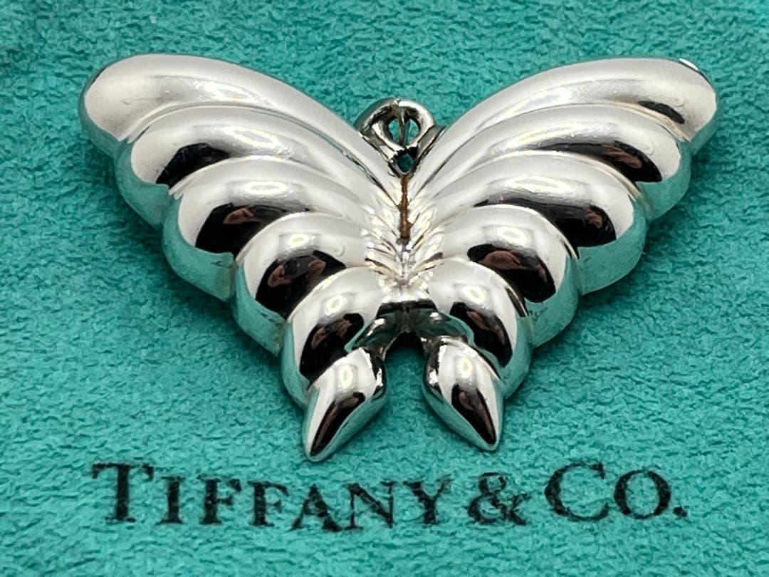 h294 オールド　ティファニー　バタフライ　ブローチ　ネックレストップ　925