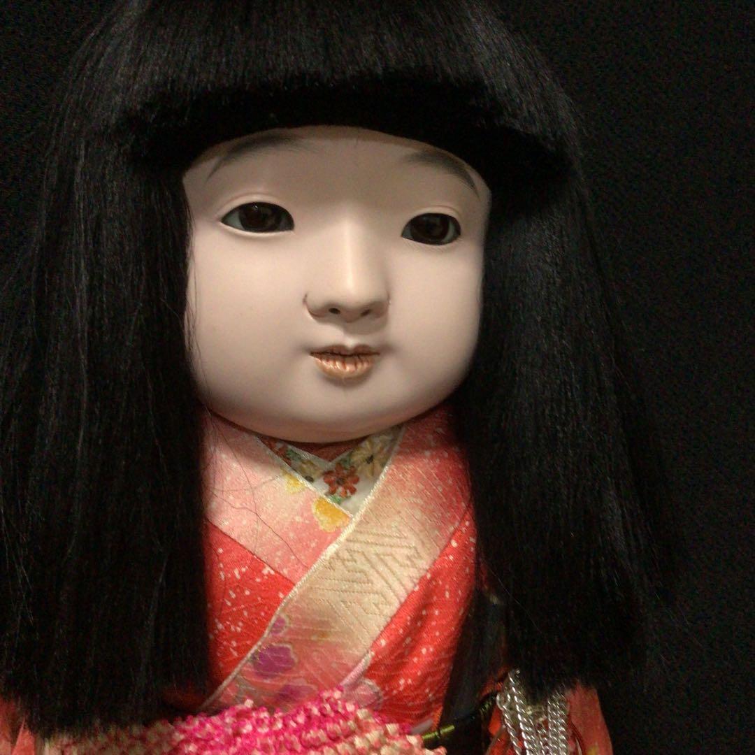 市松人形 ピンクオレンジ着物