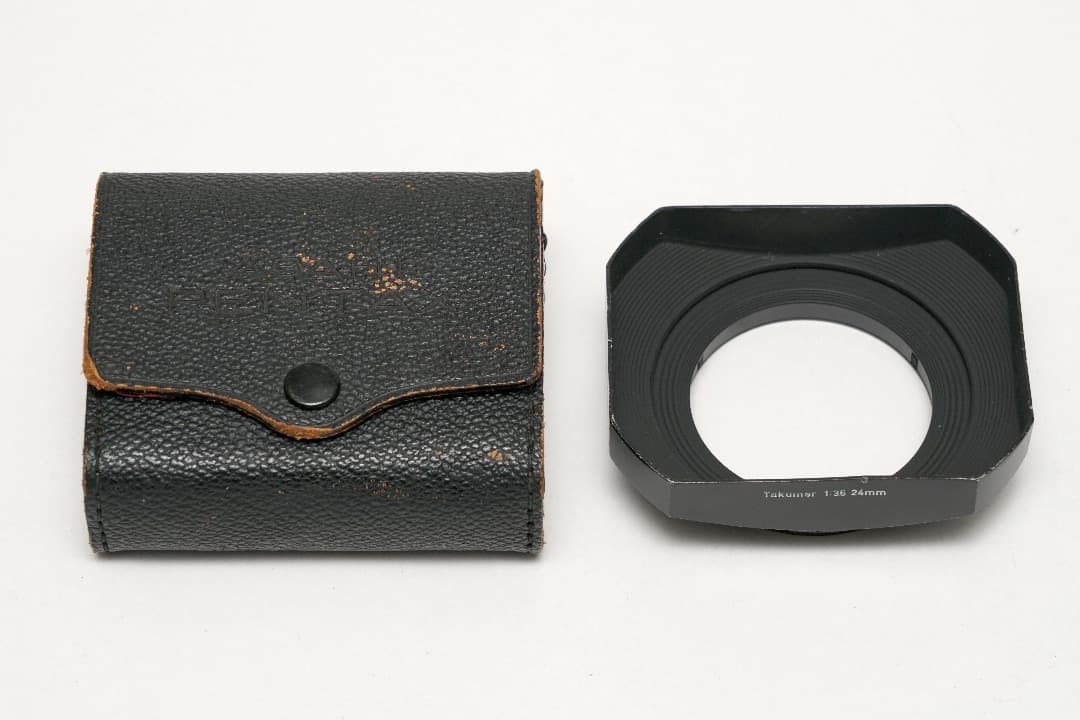 ペンタックス　タクマー24mmF3.5　専用メタルフード（ケース付）ビンテージ品