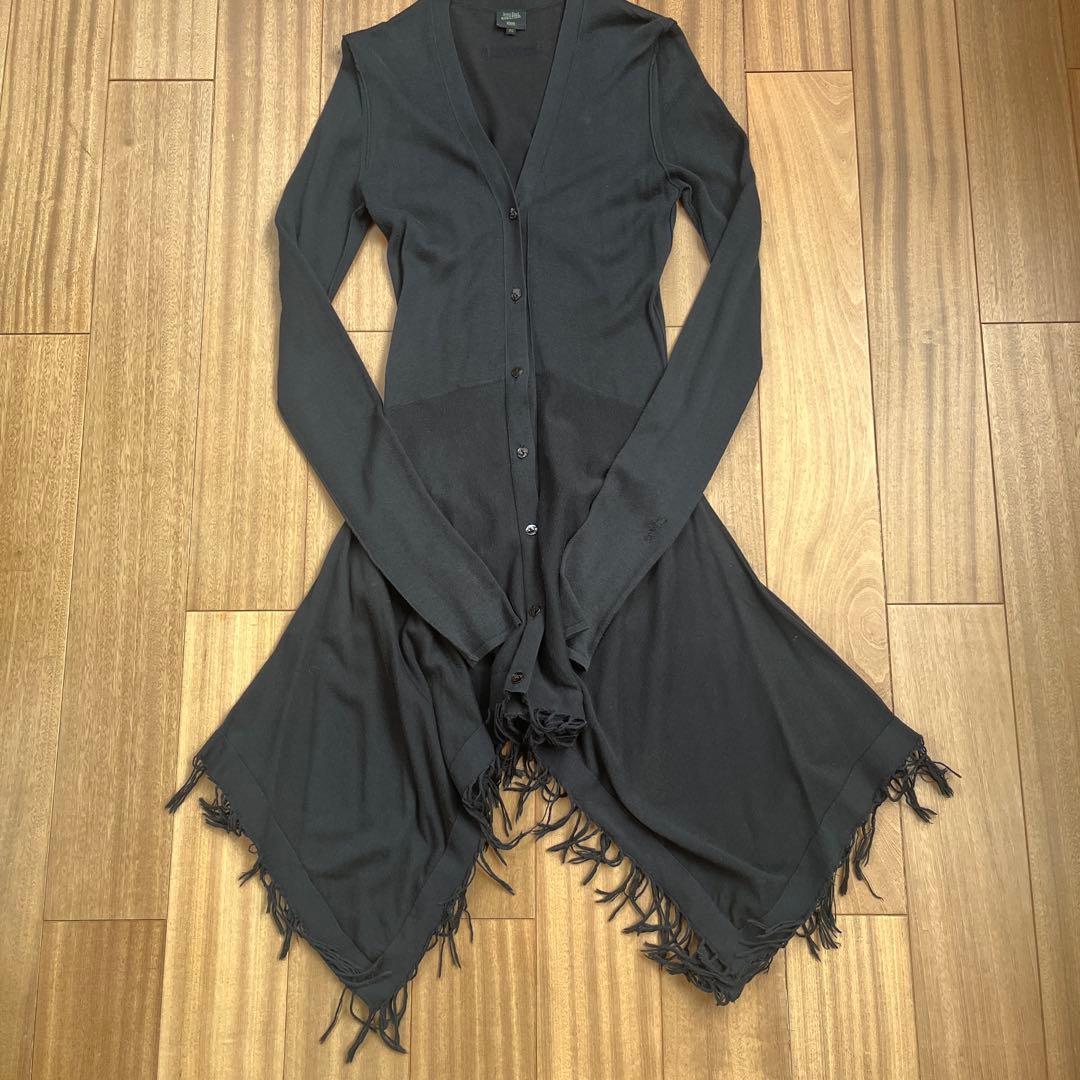 Jean Paul Gaultier 90sアシンメトリー フリンジカーディガン