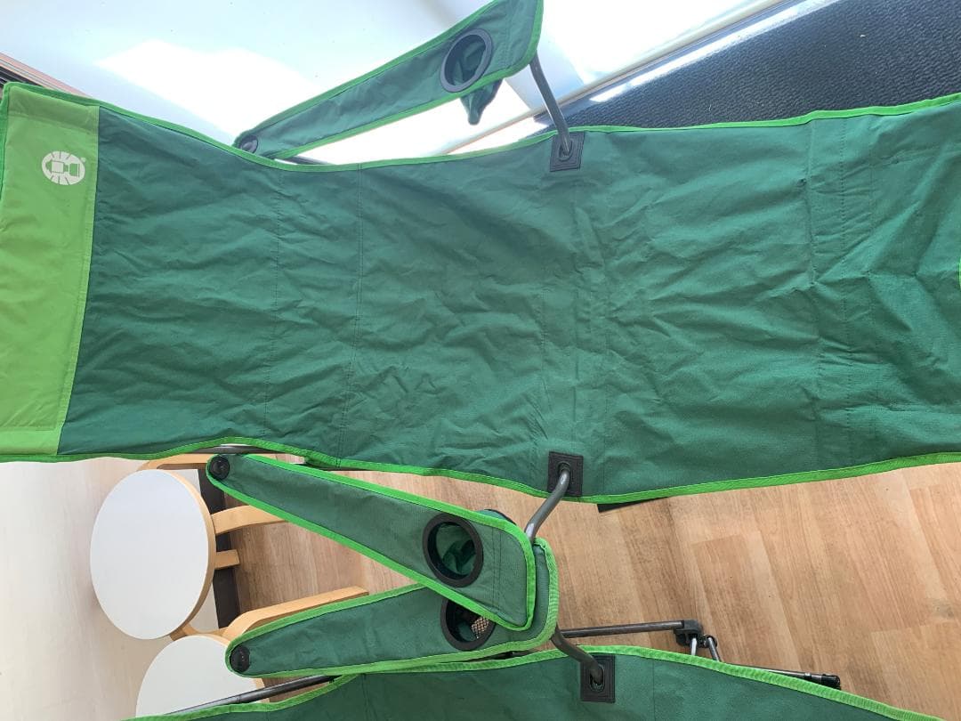 2脚セット　コールマン イージーリフトチェアST グリーン　中古品