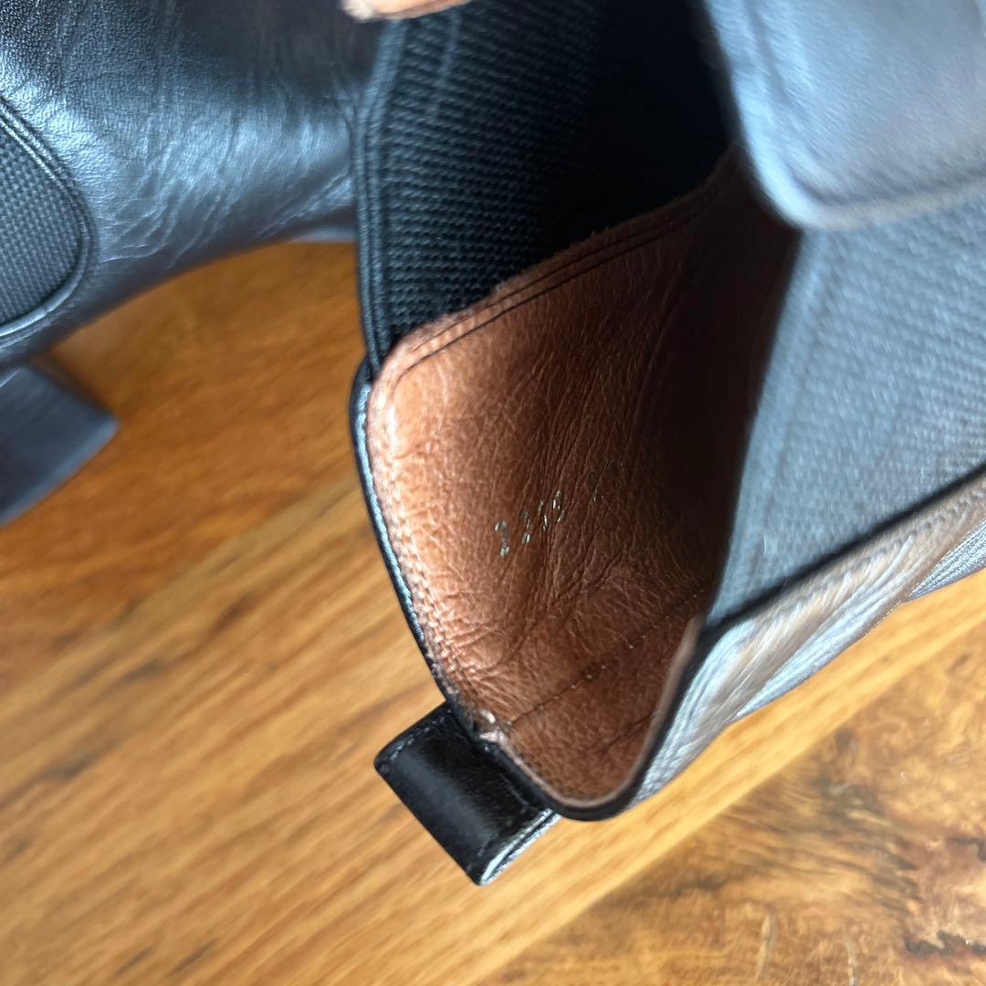 マーガレットハウエル アイデア　 レザー　サイドゴアショートブーツ ブラック