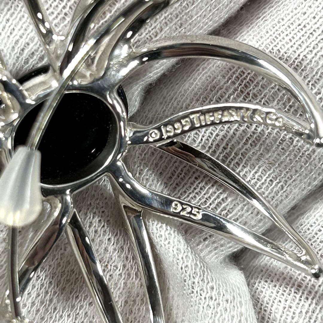 ティファニー ブローチ ファイヤーワークス シルバー925×オニキス 箱付き