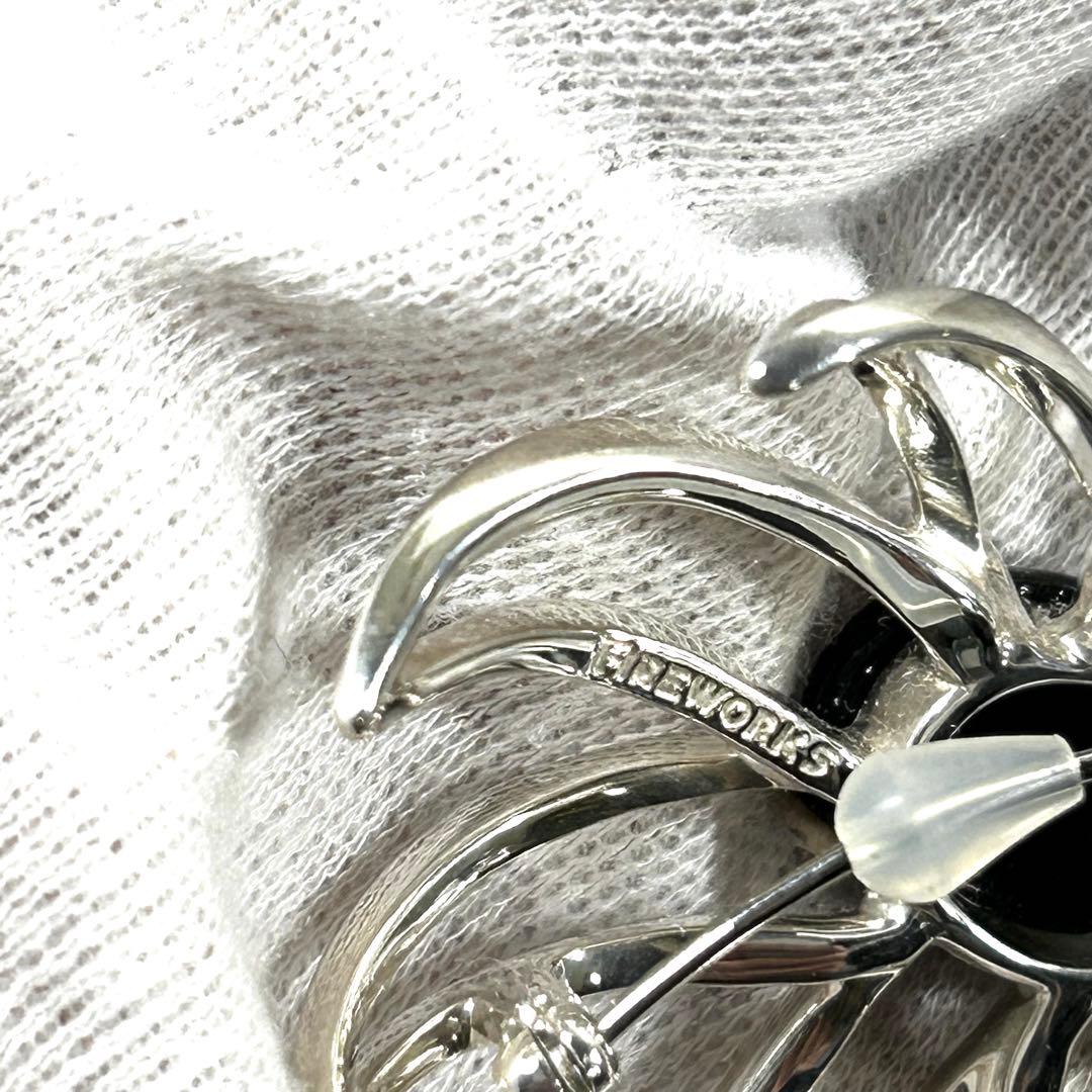 ティファニー ブローチ ファイヤーワークス シルバー925×オニキス 箱付き