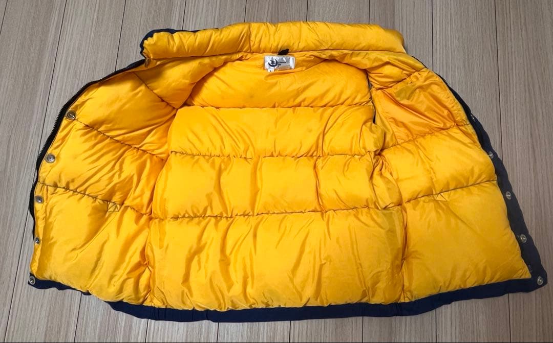 Crescent Down Works ダウンベストL ネイビー×イエロー