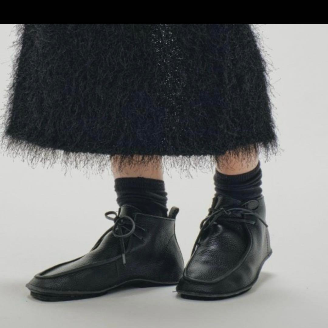 TODAYFUL レザーモカシンシューズ　BLK 靴　トゥデイフル