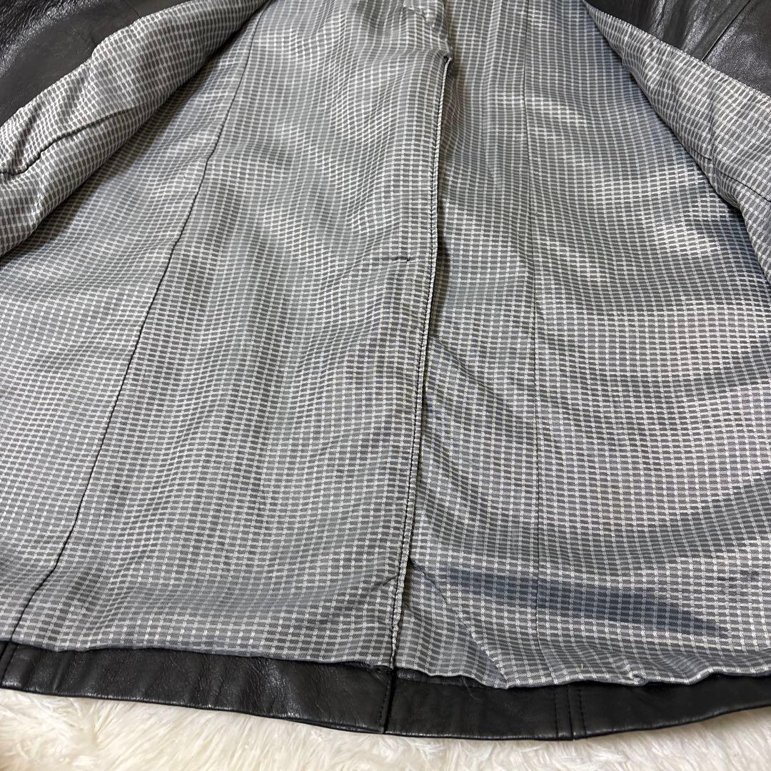 TORNADO MART 本革 レザーロングコート ベルト付き　希少モデル M