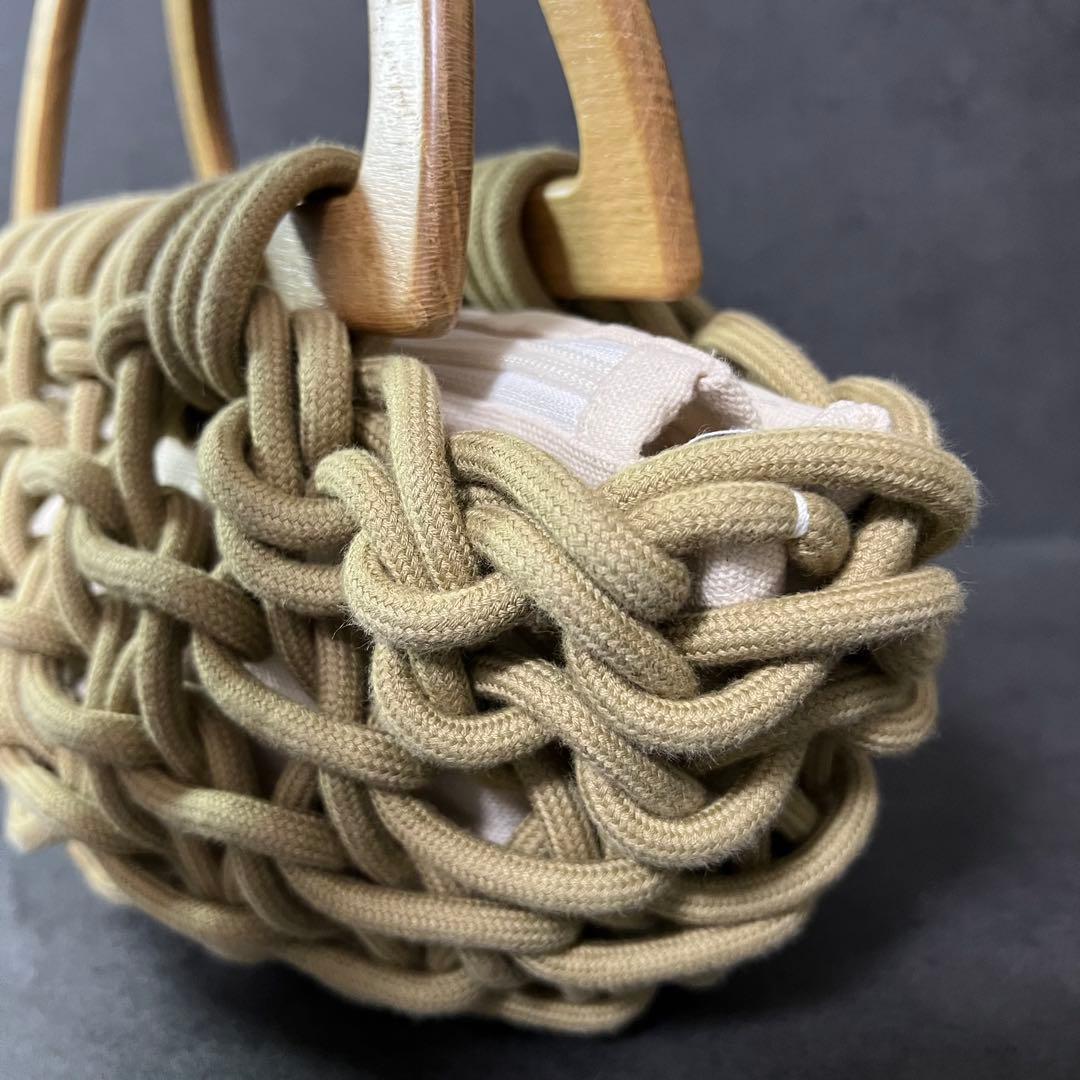 【美品】ALIENINA アリエニーナ MARGOTバッグ　ハンドバッグ　ウッド