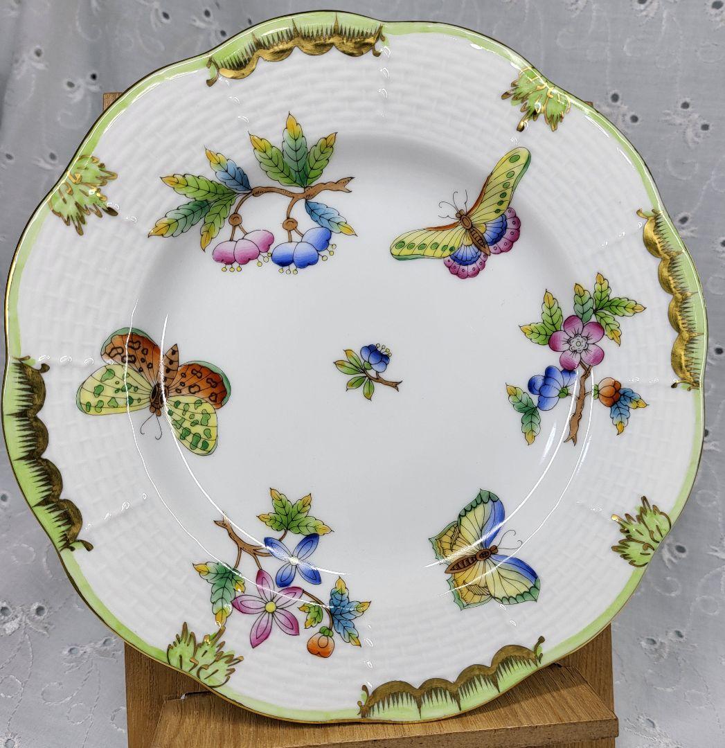 美品✨ヘレンド ヴィクトリアブーケ サラダ デザート プレート17 皿 花蝶③