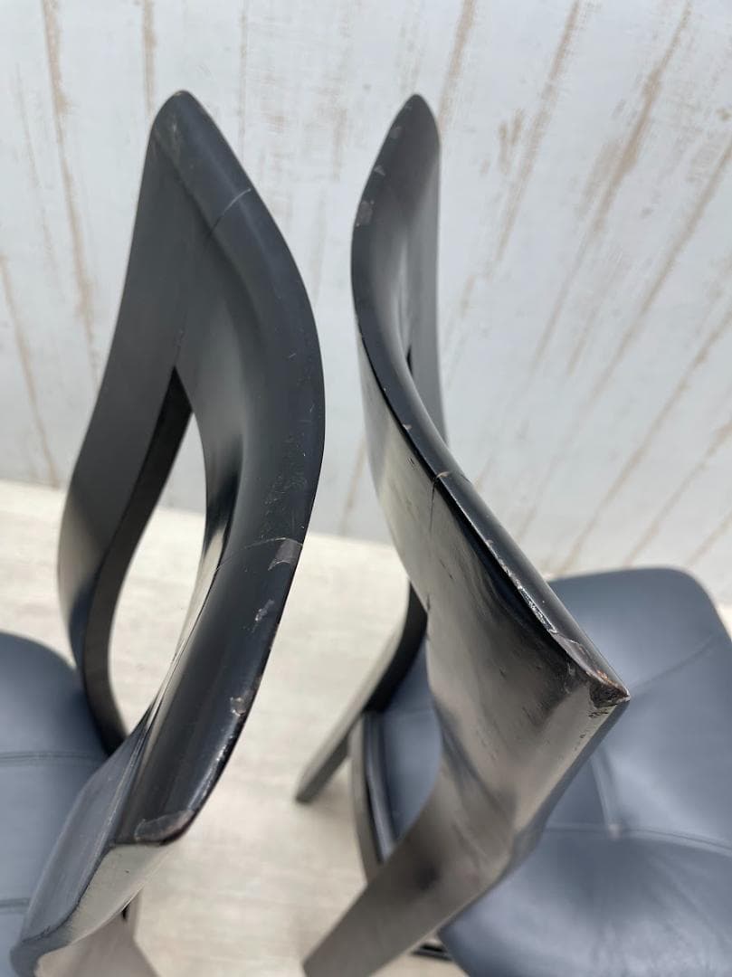 カリモク ダイニングチェア ハイバック 2脚 まとめて アームレス 食卓椅子