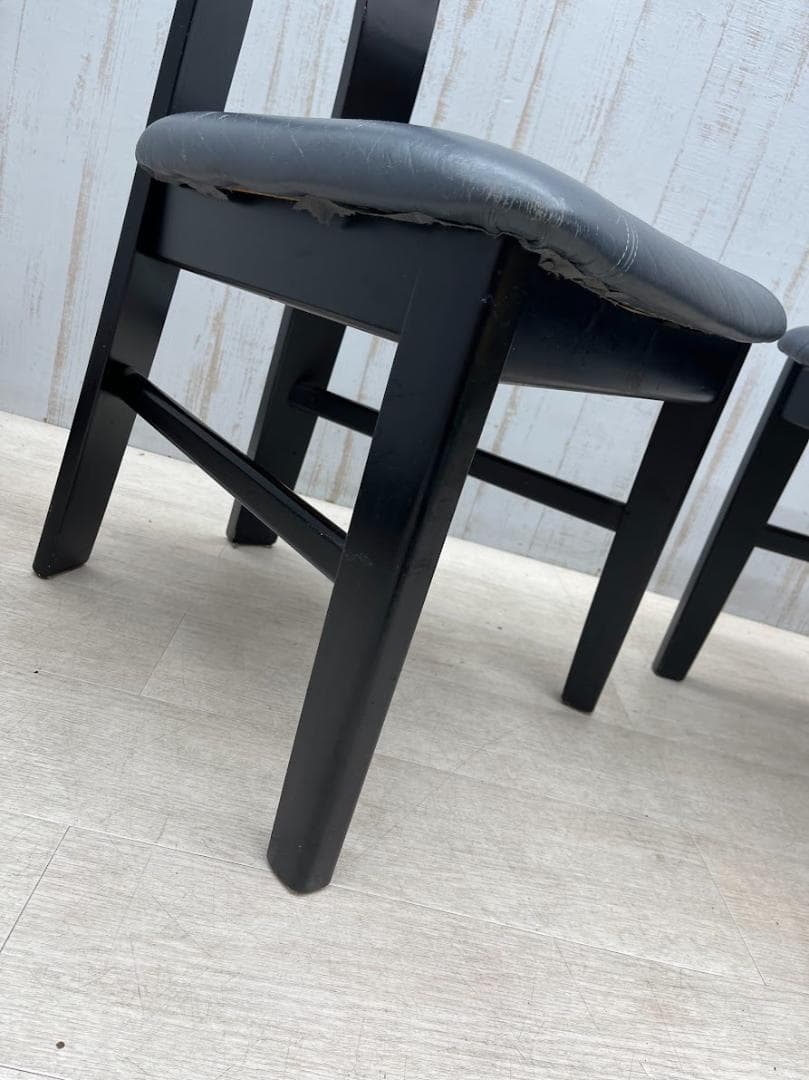 カリモク ダイニングチェア ハイバック 2脚 まとめて アームレス 食卓椅子