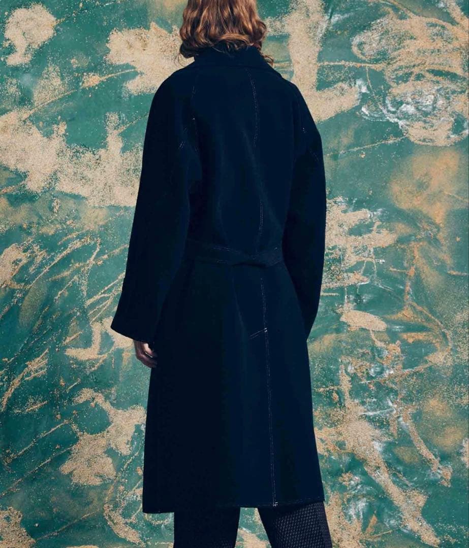 MAISON SPECIAL ファブリックウールプライムオーバーダブルコート