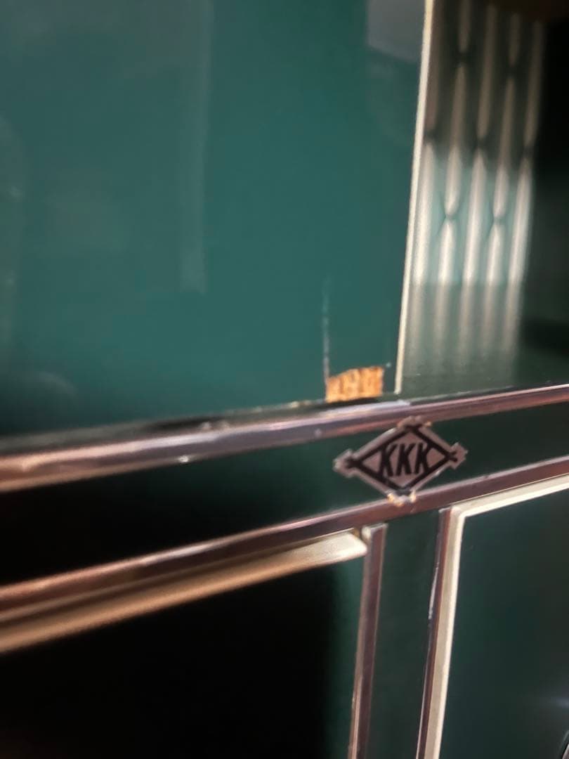 アーチ型 食器棚 レトロポップ 飾り棚 インテリア 昭和レトロ 当時物 緑