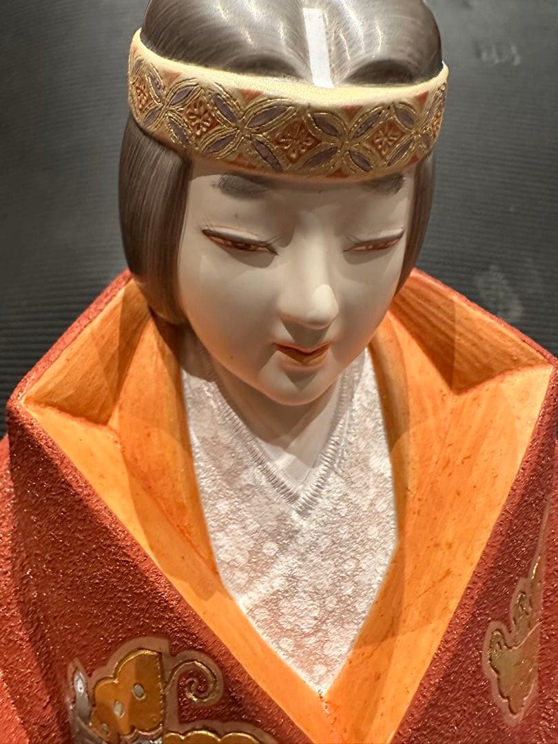 博多人形 国指定卓越技能者 無形文化財保持者 宗田源造 作 寂想 日本人形 能