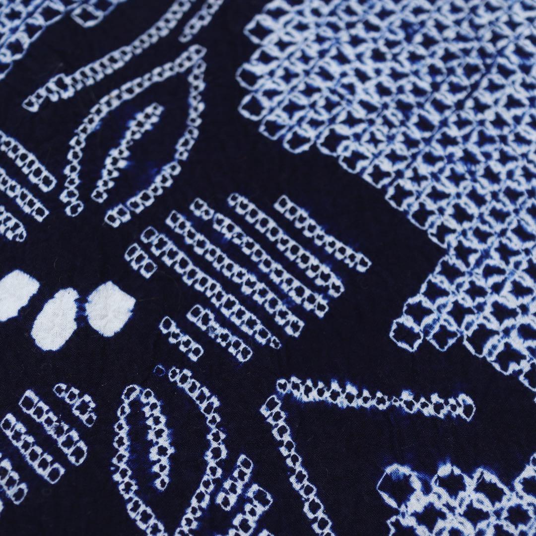 新古品◆有松鳴海絞り◆花模様◆木綿◆浴衣